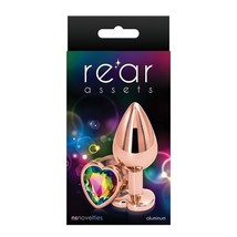 Rear Assets Rose Gold Heart Med Rainbow - $17.69