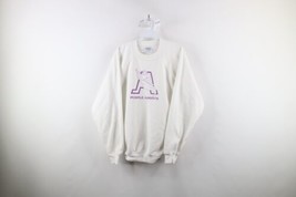 Vintage 90s Streetwear Spell Out Purple Ghosts Crewneck Sweatshirt White... - £46.89 GBP