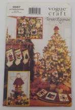 VOGUE CRAFT PATTERN #9687 AN AMERICAN CHRISTMAS TREE SKIRT STOCKINGS UNC... - $9.99