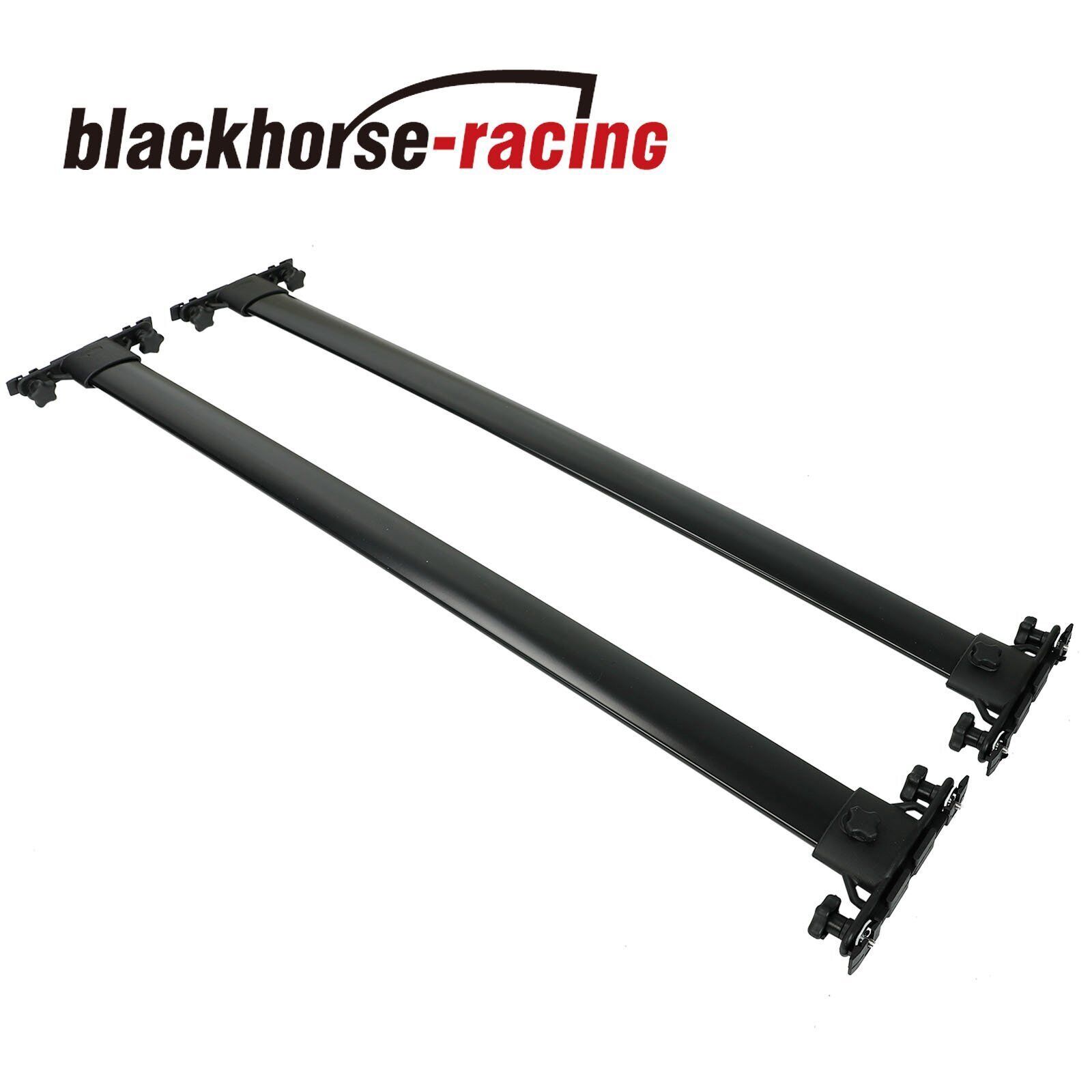 For TOYOTA 08-13 HIGHLANDER BLACK ROOF TOP CROSS BARS RAIL RACK CARRIER - $55.85