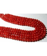 Teñido Rojo Natural Jade Círculo Facetado Bolas Cuentas 6MM Tamaño AAA C... - £85.83 GBP