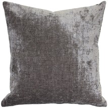 Venetian Velvet Cloud Gray Throw Pillow 17x17, with Polyfill Insert - £27.61 GBP