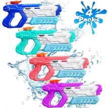 Water Gun For Kids Adults - 4 Pack Soaker Squirt Guns With High Capacity Long Sh - £30.01 GBP