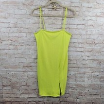 Woman Forever 21 Woman Citron Bodycon Dress Medium Yellow Spaghetti Stra... - $9.50