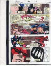 Original 1991 Daredevil 296 page 4 Marvel Comics color guide art: Garney... - $58.39