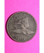 1857 Flying Eagle Cent Penny Exact Scarce Early Type Coin as Pictured 41 - $37.98 CAD