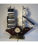 Gibraltar Precision Electric Clock Sailboat Metal Sails No. 15 Stand - $59.39