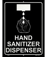 Hand Sanitizer Dispenser Novelty Metal Parking Sign - $29.81 CAD