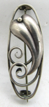 Mid-Century Modern Danish Hertmann Siersbol Sterling Silver Brooch  - $78.21