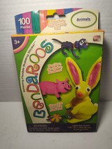 As Seen On TV Bendaroos 100 Pieces Flexible Building Sicks &quot;Animals&quot;  NEW - $19.79