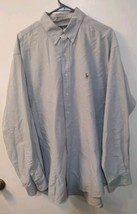 Ralph Lauren Yarmouth Cotton Oxford Classic Blue Button Down Shirt Mens  XL - £15.49 GBP