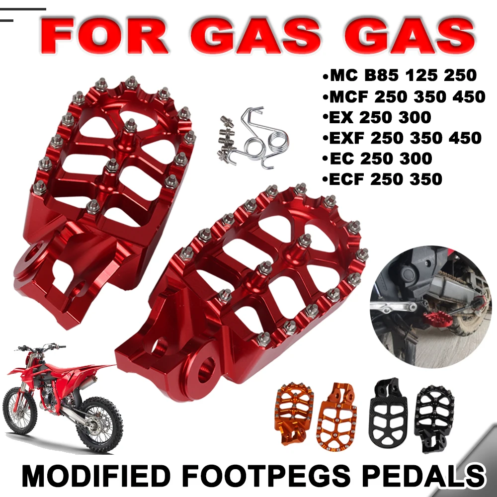 Motorcycle Foot Pegs Rests Pedals FootRest Footpeg For GasGas Gas Gas MC... - $45.53+