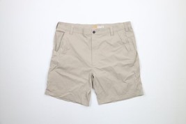 Carhartt Mens Size 40 Spell Out Ripstop Stretch Nylon Work Shorts Beige - $39.55