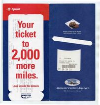Midwest Express Airlines Ticket Jacket - $14.85
