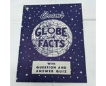 Vintage Cram&#39;s Globe Facts With Question And Answer Quiz Brochure Booklet  - $16.03
