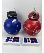 TWO Star Wars Disney BB-unit Robots w/ Remote Controls Red &amp; Blue - $2,808.01 MXN