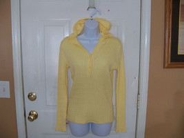 Villager by Liz Claiborne Yellow Hooded Sweater Size Small Women&#39;s EUC - £12.25 GBP