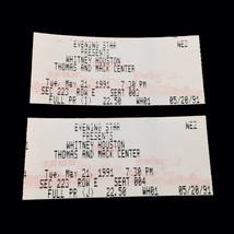 WHITNEY HOUSTON Concert Ticket May 21 1991 Authentic Las Vegas Lot of (2) - £52.30 GBP