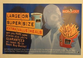 Mcdonald’s 2003 Monopoly Translite Sign. 13x21. Mint - $14.01