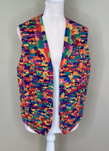Vintage 1994 handmade women’s kitty Cat vest size S Rainbow C11 - £20.65 GBP