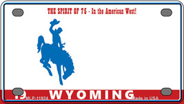 Wyoming Novelty Mini Metal License Plate Tag - £11.72 GBP