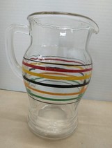 Vintage Ring/Banded Ring Glass Pitcher  - $24.75