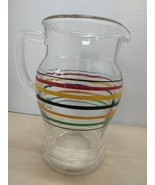 Vintage Ring/Banded Ring Glass Pitcher  - $470.41 MXN