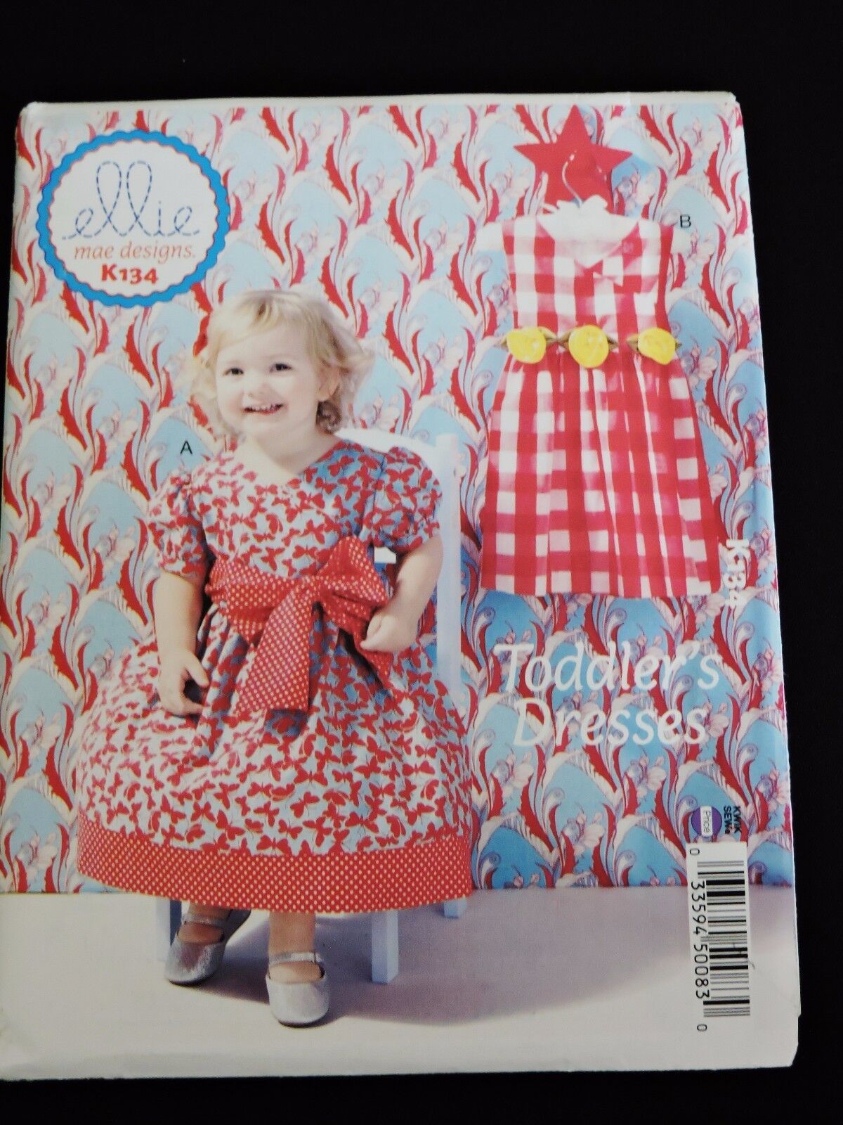 Toddler Girl Dresses Spring Summer Sewing Pattern Ellie Mae Kwik Sew K134 Simple - $4.99