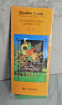 Lori Siebert Meadow Creek "Be Thankful" Decorative Suede Garden Flag 12.5" x 18" - $6.59