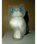 Avon Snow Owl Moonwind Powder Sachet Glass Owl Vintage - £14.80 GBP
