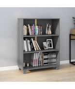 Book Cabinet HAMAR Dark Grey 85x35x112 cm Solid Wood Pine - £54.19 GBP