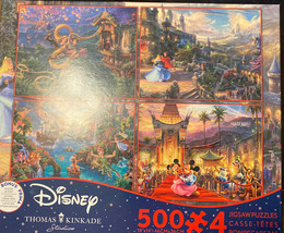 Ceaco 4 Jigsaw Puzzle: Tangled, Sleeping Beauty, Peter Pan, Mickey Minni... - $45.00