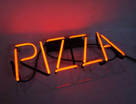 Handmade &#39;PIZZA&#39; Business Window Display Banner Art Light Handmade Neon Sign - £54.29 GBP