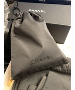New Chanel Black Makeup/Jewelry Pouch Drawstring Bag Dust Bag 100% Authe... - £3.27 GBP
