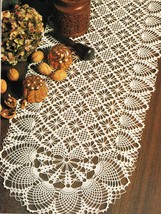 6X Pineapple Sextet White Foliage Symphony Doilies Oval Runner Crochet Patterns - £7.96 GBP