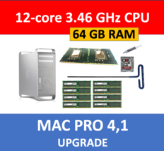 12 Core X5690 3.46Hz CPU + 64GB 1333MHz memory Apple Mac Pro 4,1 5,1 del... - $1,300.96
