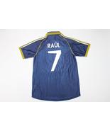 real madrid jersey 1998 1999 shirt blue raul playera chamarra camiseta - $115.54 CAD