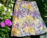 Drapers Damons A-Line Skirt 16P Bright Color Floral Lined Polyester Midi... - $23.75