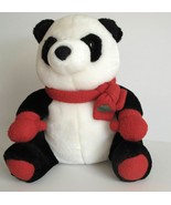 Hallmark Plush Toy Bear Black &amp; White with Red Christmas Scarf Tree 9 1/2&quot; - $9.49 CAD