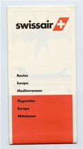 Swissair Route Maps Europe Mediterranean Switzerland 1981 Fleet Information - £22.15 GBP