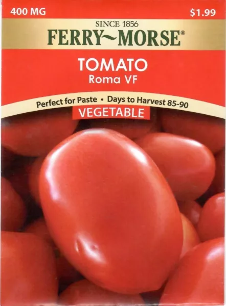 Tomato Roma Vf Vegetable Seeds Non-Gmo - Ferry Morse 12/24 Fresh Garden - $7.40