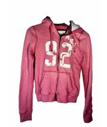 Abercrombie  & Fitch A & F Women’s Zip Up Pink hoodie Size Small S ?  Distressed - $18.49