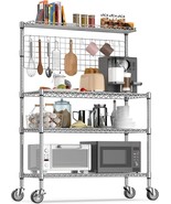 Kitchen Bakers Rack: Commercial Grade Metal Utility Storage Shelf 42× 18... - £174.74 GBP