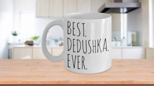 Primary image for Best Dedushka Ever Mug Unique Christmas Gift Idea Russian Grandfather Grandpa