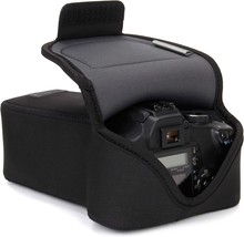 USA GEAR DSLR Camera Case and Zoom Lens Camera Sleeve (Black) with Neoprene - £31.96 GBP