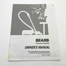 Sears Owner&#39;s Manual &amp; Parts List for Sears Vacuum Cleaner 116.2355490 - €6,74 EUR