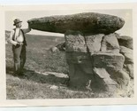 Curious Stone Formation Souris Valley Photo Saskatchewan Canada 1940&#39;s - $47.52