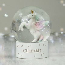 Personalised Unicorn Name Snow Globe - Christmas Globe - Christmas Gift ... - $15.99