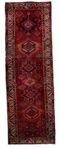Handmade vintage Persian Malayer runner 3.5&#39; x 10.5&#39; (108cm x 321cm) 193... - $808.82