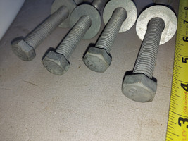 22MM40 SET OF 4 GALVANIZED BOLTS: 12MM X 125MM, 2MM PITCH, VERY GOOD CON... - £6.00 GBP